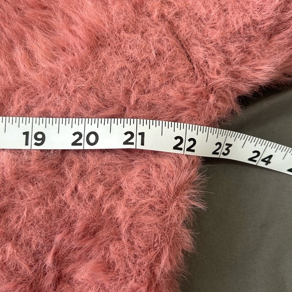 Free People Extra Small Pink Fuzzy Long Cardigan Sweater - Picture 5 of 7